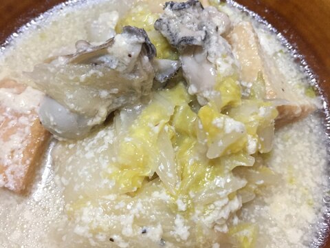 牡蠣と厚揚げのクリーム煮、中華風